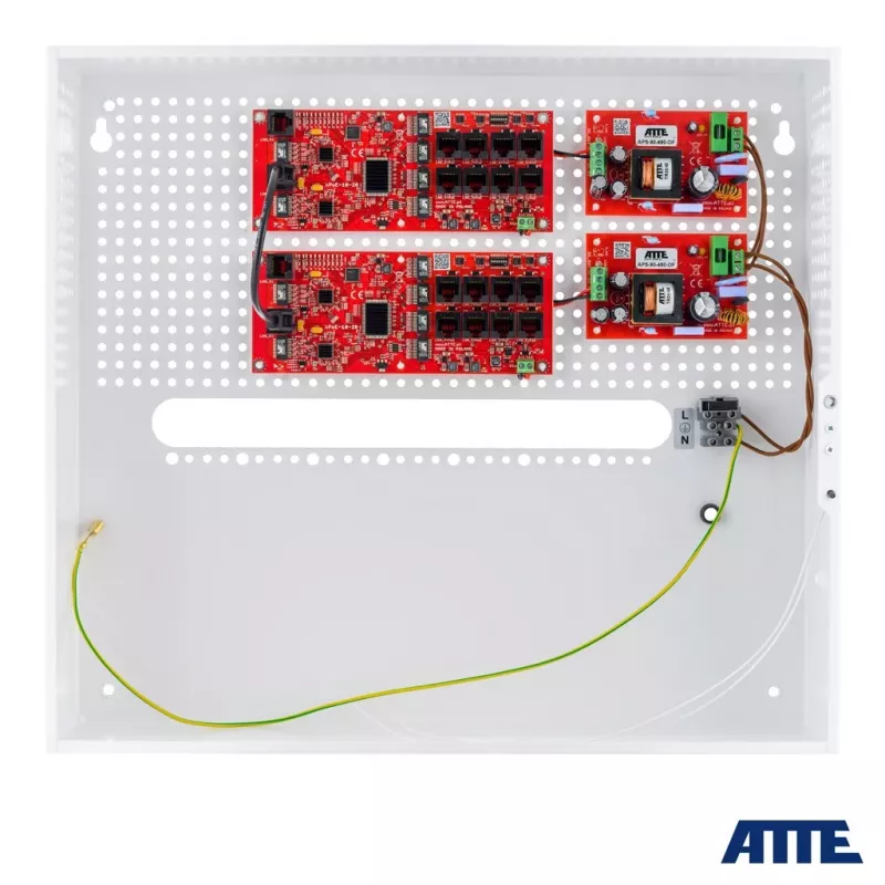 ATTE IP-16-20-H 16-Port PoE+ Switch ar 2 Gigabit augšupsaitēm, 250W, Nepārvaldāms, Rackmount