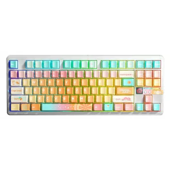 AULA Gasket F87 Pro V2 Orange Soda Kailh Meteorite Ice Cream RGB mehāniskā tastatūra
