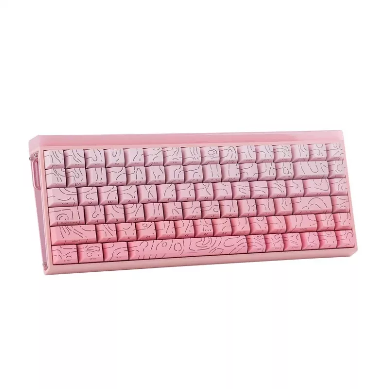 AULA HERO84 HE rozā gradienta kontūras Dragon King RGB blīvējuma mehāniskā tastatūra