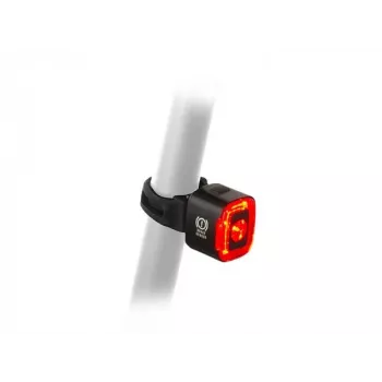 Author Cubus USB uzlādējams aizmugurējais velosipēda lukturis ar automātisko bremžu sensoru, COB LED 70 lm, melns/sarkans