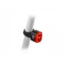 Author Cubus USB uzlādējams aizmugurējais velosipēda lukturis ar automātisko bremžu sensoru, COB LED 70 lm, melns/sarkans