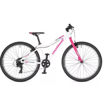Author Limit 26 inch kalnu velosipēds, 21 ātrums, alumīnija rāmis, amortizācijas dakša, Extreme White/Suzy Pink