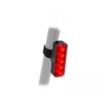 Author XYRIUS Brake USB aizmugurējā lampa 400 lm, melna ar sarkanu lēcu