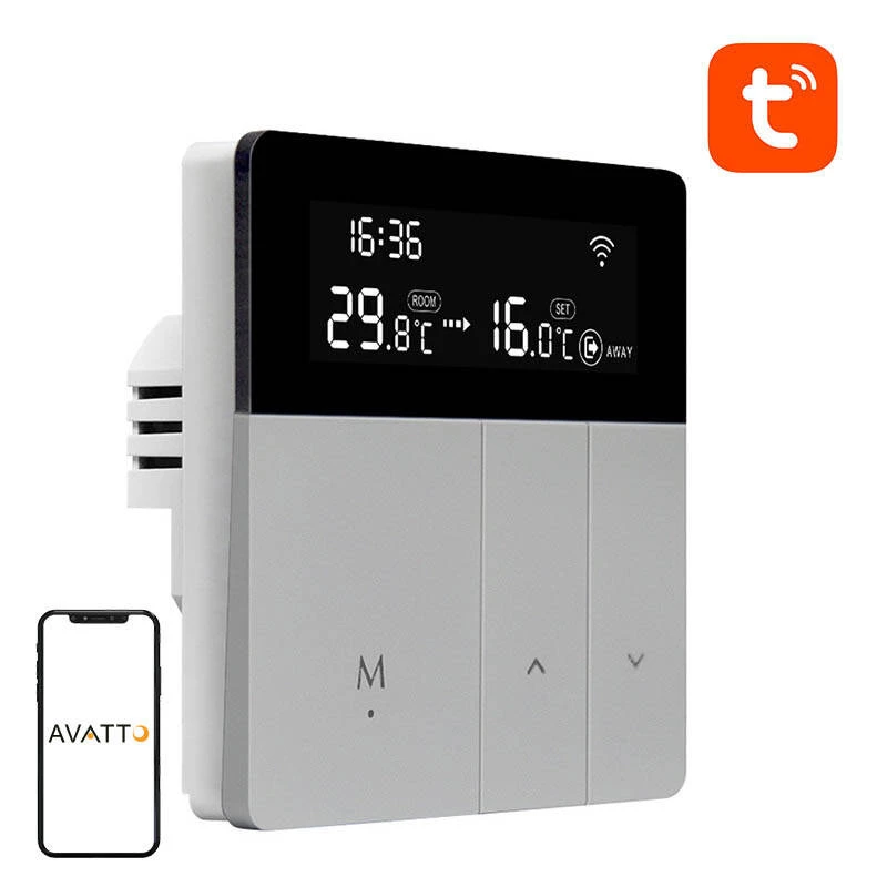 AVATTO WT50 3A Wi-Fi Smart DHW Boiler Thermostat TUYA