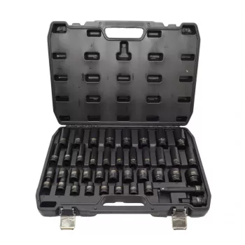 AWTOOLS 1/2 inch Trieciena uzgriežņu atslēgu komplekts 40 daļas Īsie un Garie Black Line