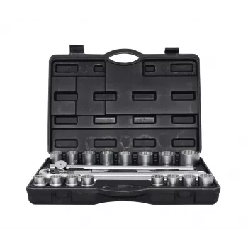 AWTOOLS 21-Daļu 3/4 inch Piedziņas 12-Punktu Metrisko Uzgriežņu Atslēgu Komplekts ar Sprūdratu un Maciņu
