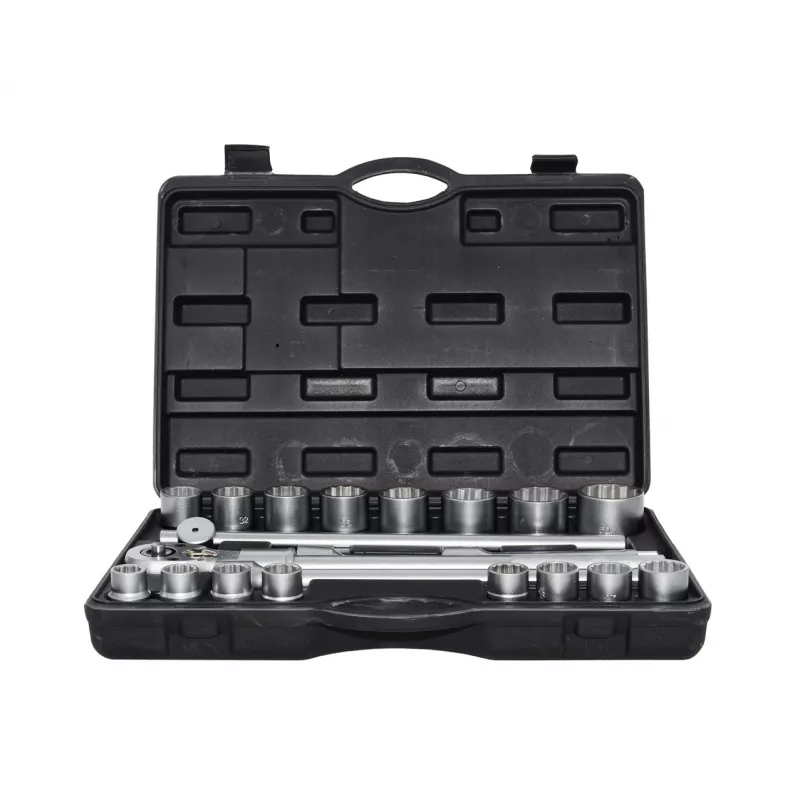 AWTOOLS 21-Daļu 3/4 inch Piedziņas 12-Punktu Metrisko Uzgriežņu Atslēgu Komplekts ar Sprūdratu un Maciņu