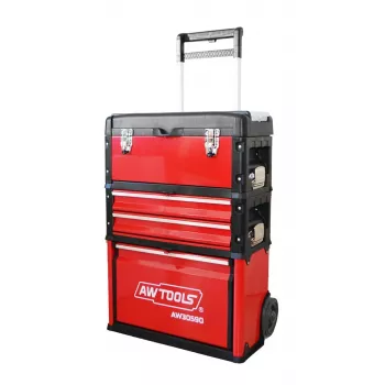 AWTOOLS 3-Daļīgs Modulārs Instrumentu Ratings 120 kg Kravnesība Melns & Sarkans