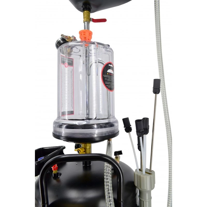 AWTOOLS AW10415BL Manuālais rotējošais eļļas sūknis 200L mucām, 20 L/min, čuguns, teleskopiskā iesūkšanas caurule, 2 inch BSP
