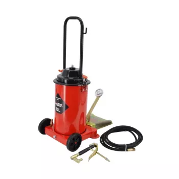 AWTOOLS AW15944 Kājas gaisa sūknis - 7 BAR / 100 PSI, analogais manometrs, tērauda cilindrs, salokāms