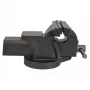 AWTOOLS AW24203 Skrūvspīles ar grozāmu pamatni, 100 mm spīļu platums, čuguns, zila