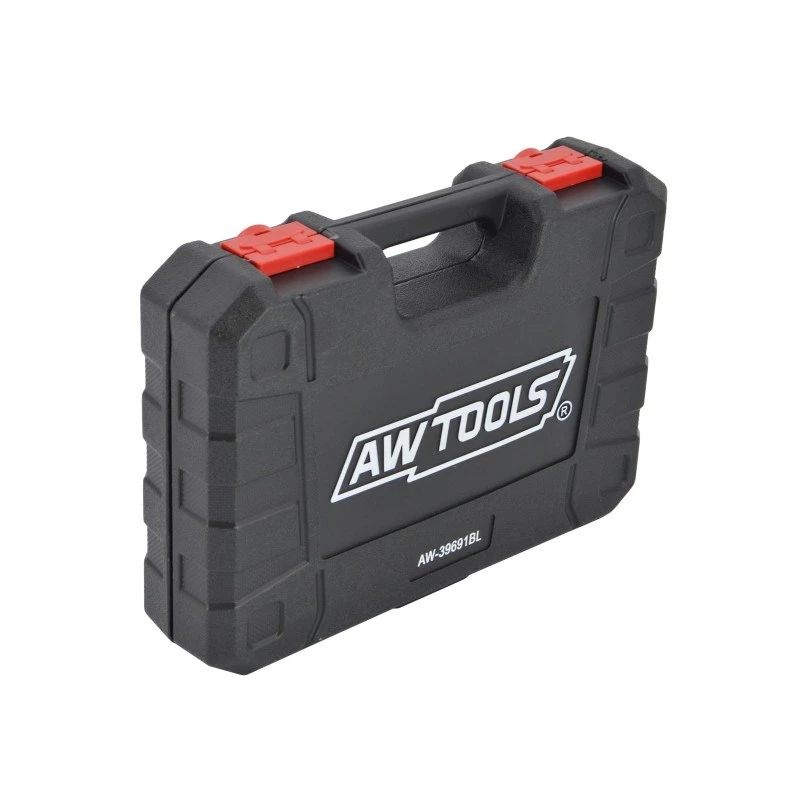 AWTOOLS AW38691BL 171-Daļu 1/4 collu, 3/8 collu, 1/2 collu Piedziņas Uzgriežņu Atslēgu Komplekts ar Reversijas Mehanismiem, Pagarinājumiem, Uzgaļiem un Formētu Kasti