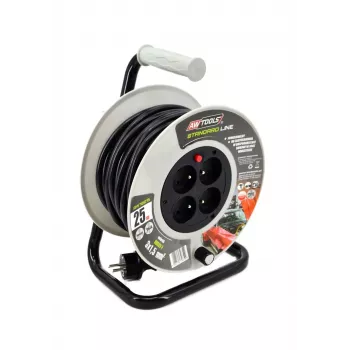 AWTOOLS AW70217 Pagarinātājs 25m 4 Kontaktligzdas IP44 3680W