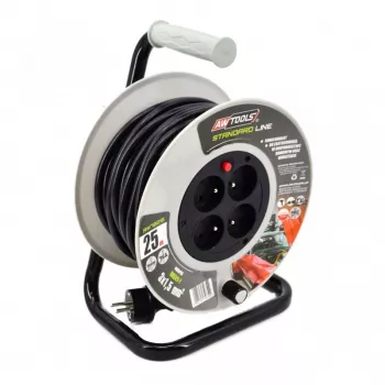 AWTOOLS AW70217 Pagarinātājs 25m 4 Kontaktligzdas IP44 3680W