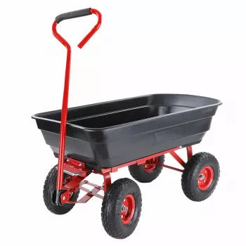 AWTOOLS Dārza rati / Izgāšanas rati 4 riteņi 75L