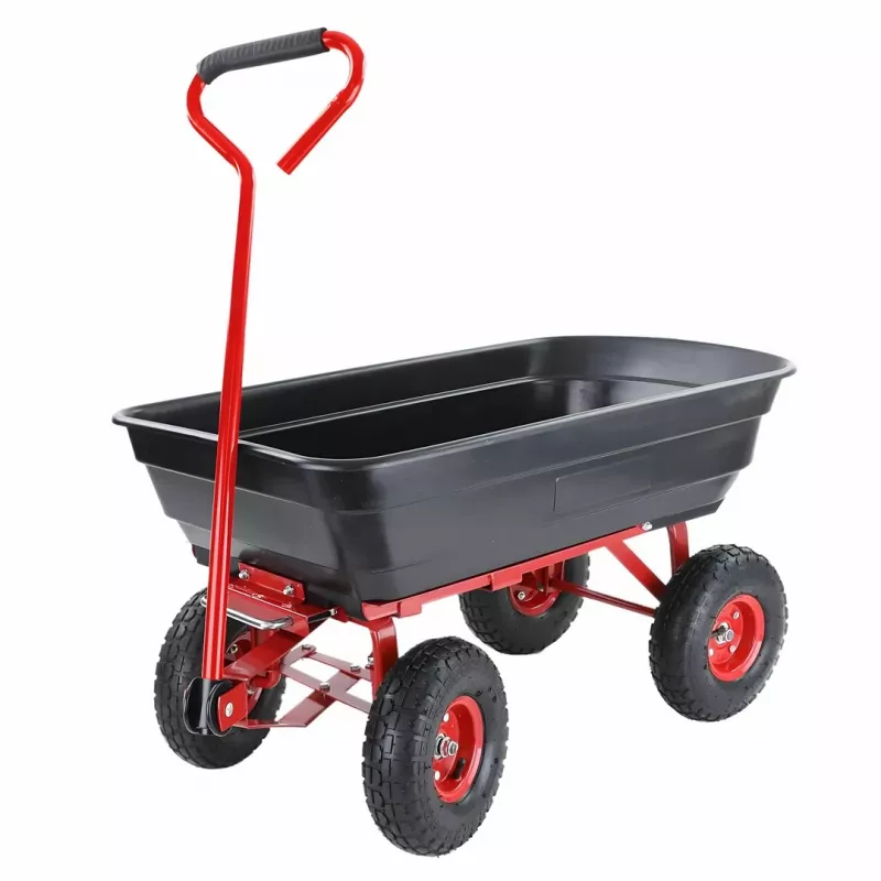 AWTOOLS Dārza rati / Izgāšanas rati 4 riteņi 75L