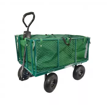 AWTOOLS Dārza transporta ratiņi augstie ar pārsegu 300 kg