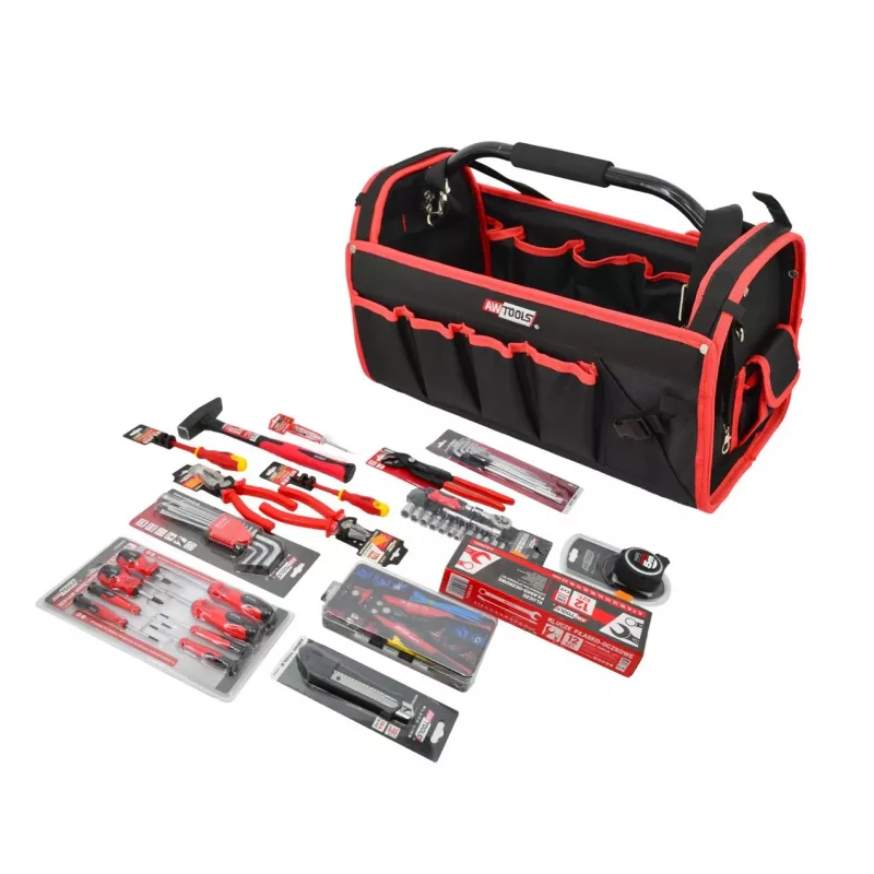 AWTOOLS MAXI Master Tool Set 120-Piece General Purpose Hand Tool Kit with Chrome Vanadium Steel Tools, Blow-Molded Case
