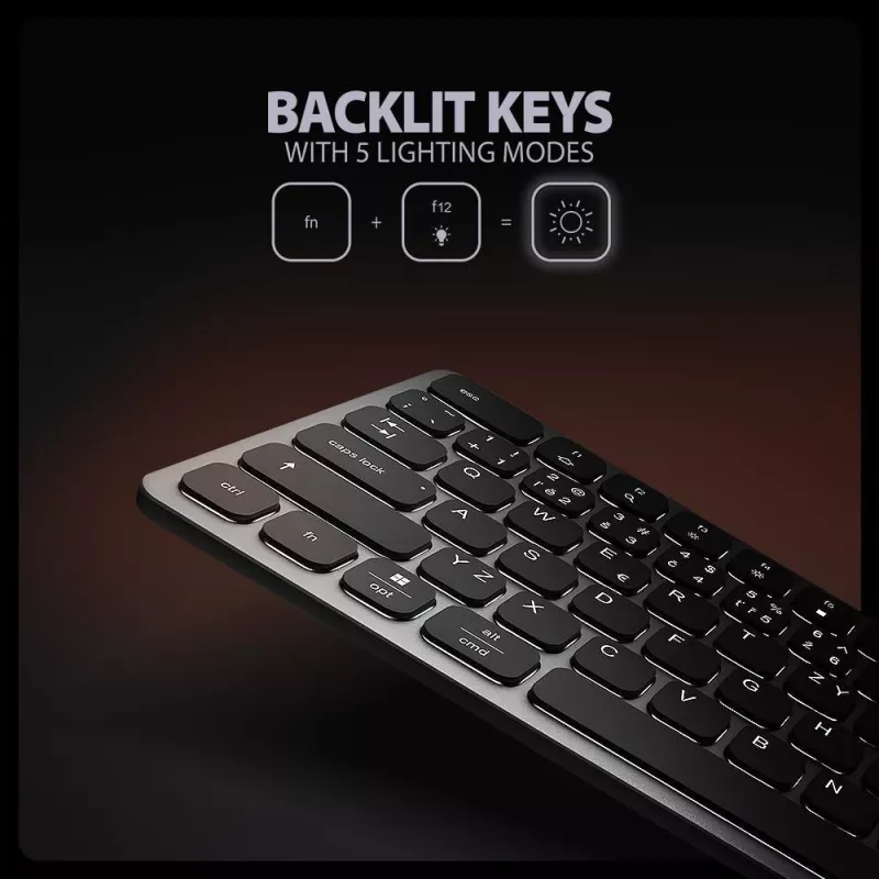 AXAGON HMC-KB-US USB-C tastatūra ar 9-in-1 centrmezglu, US QWERTY, 4K HDMI, Gigabit LAN, karšu lasītājs, 0,6 m