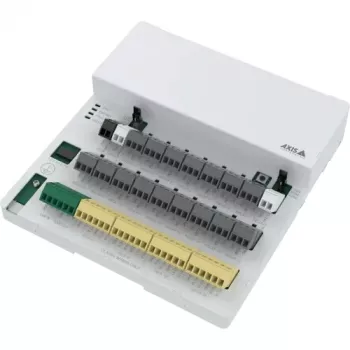 AXIS A9920 I/O releja paplašināšanas modulis – 8 konfigurējami porti, RS485, DIN sliedes stiprinājums