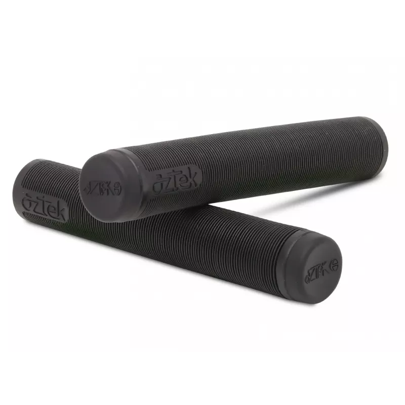 Aztek Lite Grips Melns - Skrejriteņu rokturi ar gala uzgaļiem, 160mm, 22.2mm iekšējais diametrs
