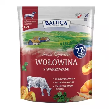 BA5 BALTICA Smaki Regionów liellopu gaļa ar dārzeņiem mazo šķirņu mono sausā suņu barība 1kg