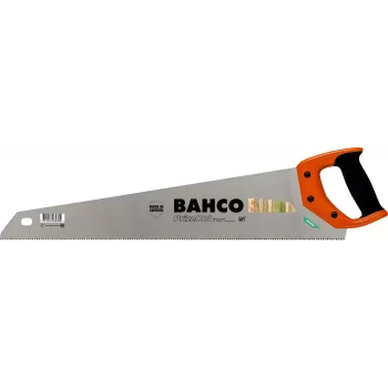 Bahco 16 collu rūdīto zobu zāģis ar XT zobojumu, 7/8 TPI, ergonomisks divu materiālu rokturis, pret rūsu aizsargājošs pārklājums, kokam, skaidu plātnēm un saplāksnim (08NP16U78HP)