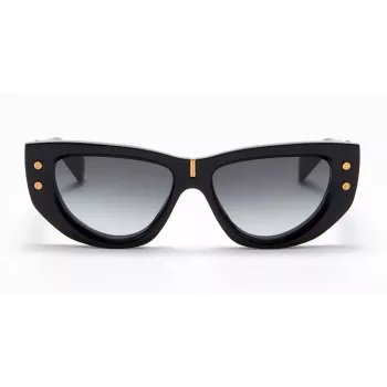 Balmain BPS-151A-55 Sieviešu saulesbrilles Melns Acetāts Pelēks Polikarbonāta Lēca 55 mm