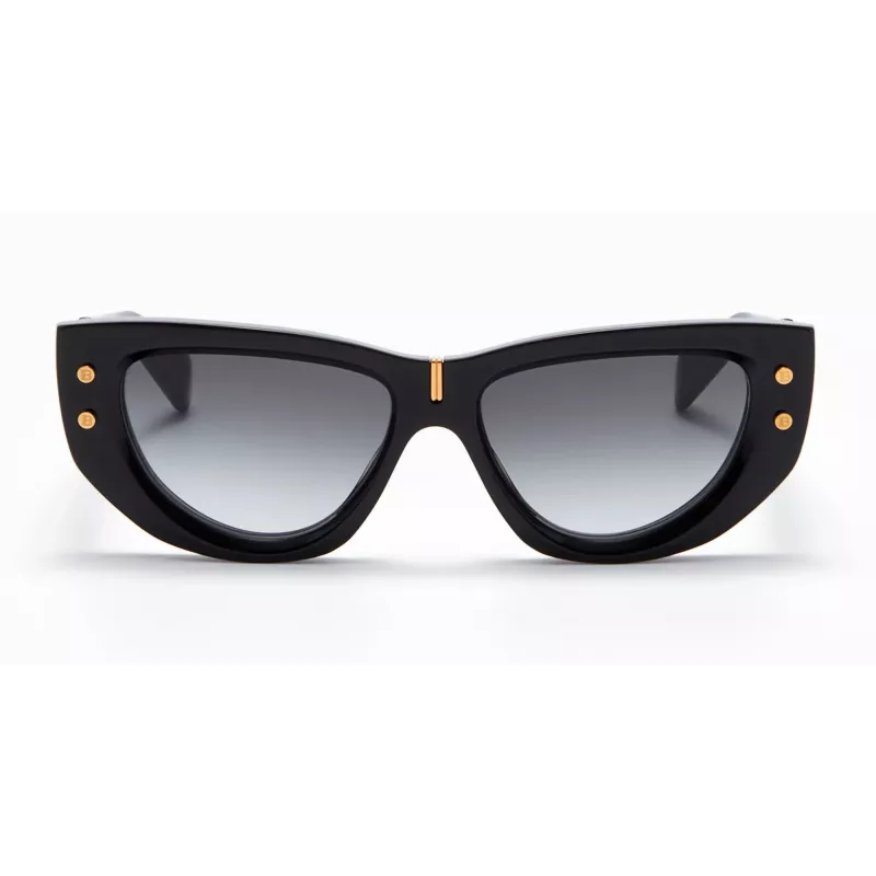 Balmain BPS-151A-55 Sieviešu saulesbrilles Melns Acetāts Pelēks Polikarbonāta Lēca 55 mm