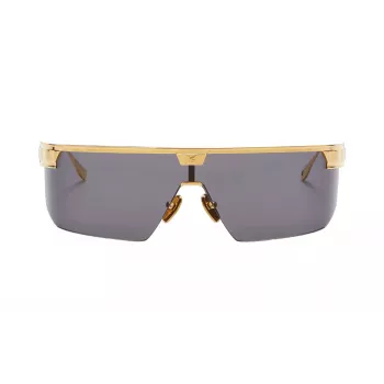 BALMAIN Unisex Saulesbrilles BPS-147A-142 Melns Acetāts Kvadrātveida Rāmis Pelēkas Neilona Lēcas 43/27/147 mm