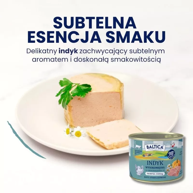 BALTICA Smaki regionów Turkey Mono - Mitrā kaķu barība - 400g