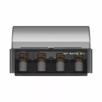BambuLab AMS 2 Pro automātiskā materiālu sistēma Bambu Lab 3D printeriem, 4 spoļu daudzkrāsu drukāšana, RFID pavediena noteikšana, mitruma kontrole, melna