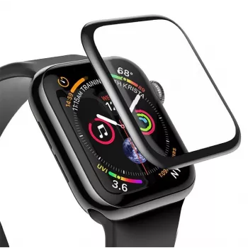 Baseus 0,23 mm izliekta ekrāna rūdīta stikla aizsargs Apple Watch 38 mm melns (SGAPWA4-C01)