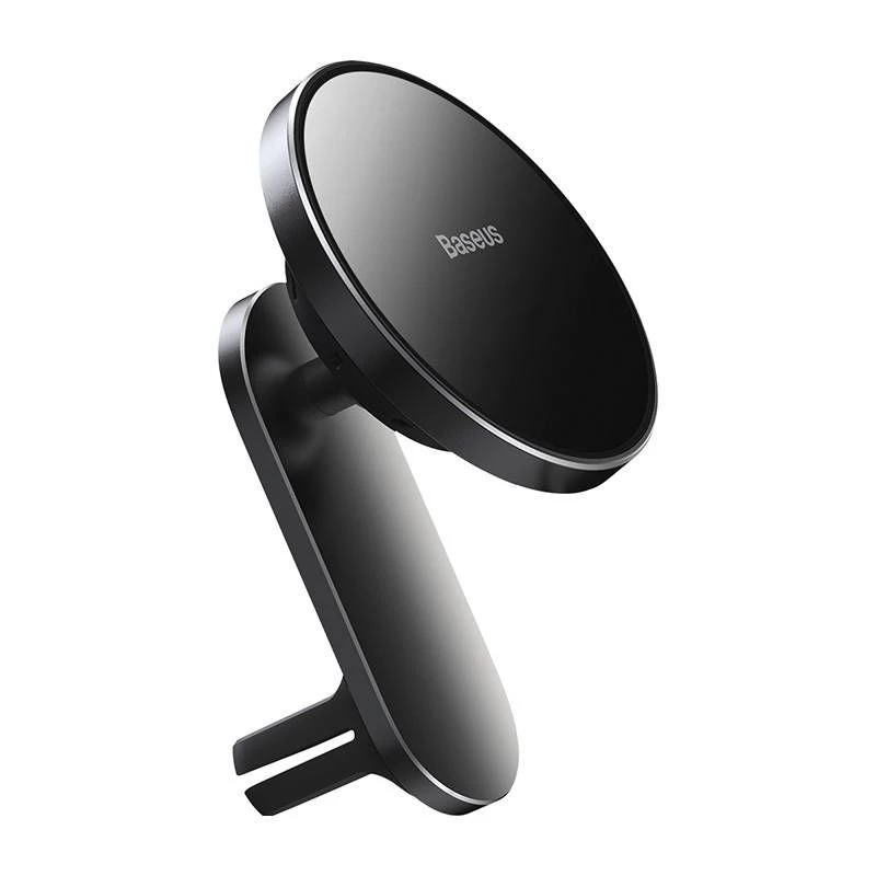 Baseus Big Energy Auto turētājs ar bezvadu lādētāju 15W iPhone 12/13 (Melns)