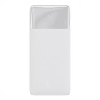 Baseus Bipow Powerbank ar displeju 10000mAh 15W (Ārzemju versija) Balts