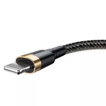 Baseus Cafule Lightning kabelis 2A 3m Zelts/Melns (CALKLF-RV1)
