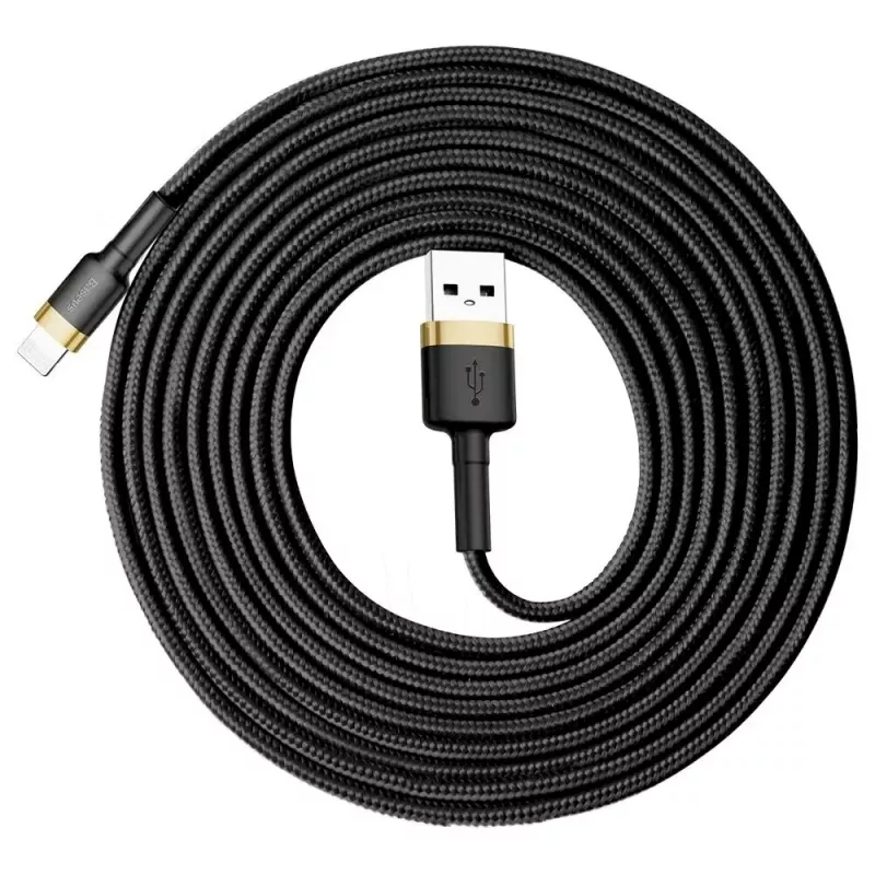 Baseus Cafule Lightning kabelis 2A 3m Zelts/Melns (CALKLF-RV1)