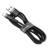 Baseus Cafule Lightning kabelis 2A 3m Zelts/Melns (CALKLF-RV1)