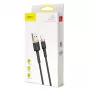 Baseus Cafule Lightning kabelis 2A 3m Zelts/Melns (CALKLF-RV1)