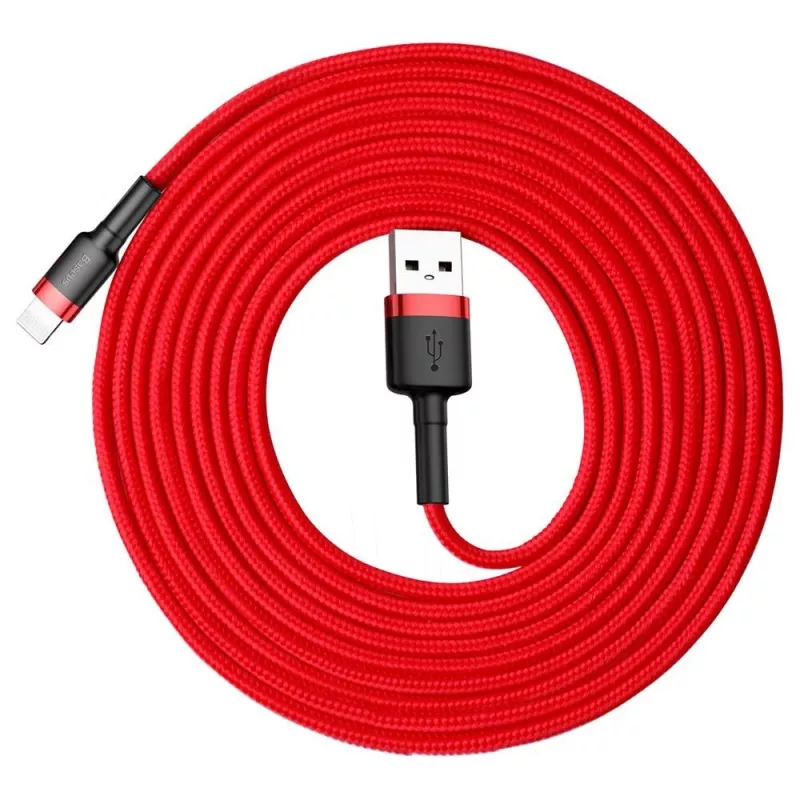 Baseus Cafule Lightning kabelis 2A 3m Sarkans/Melns (CALKLF-R09)