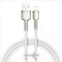 Baseus Cafule Metal USB-A to Lightning kabelis 1,0 m 2,4 A balts