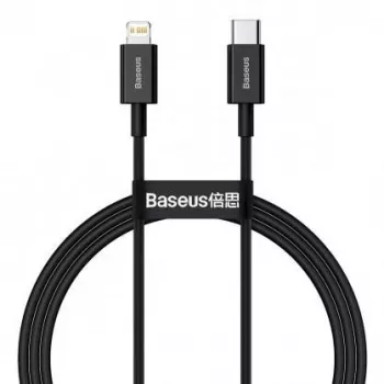 Baseus Cafule Series Metal USB-A to Lightning kabelis 1m Melns CATLYS-A01