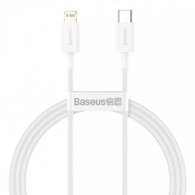 Baseus Cafule Series Metal USB-C to Lightning kabelis 1m Balts