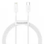 Baseus Cafule Series Metal USB-C to Lightning kabelis 1m Balts