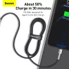 Baseus Cafule Series Metal USB-C to Lightning kabelis PD 20W 1m Melns