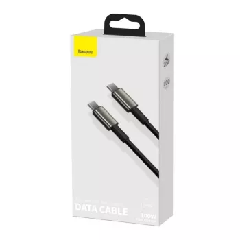 Baseus Cafule Series Metal USB-C to USB-C kabelis 1m 100W Melns