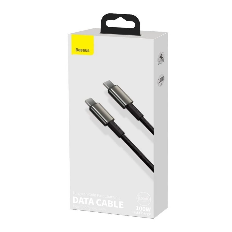 Baseus Cafule Series Metal USB-C to USB-C kabelis 1m 100W Melns