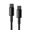 Baseus Cafule Series Metal USB-C to USB-C kabelis 1m 100W Melns