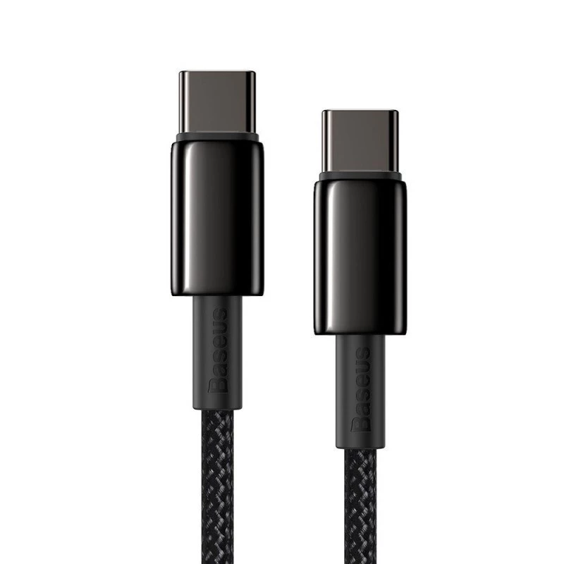 Baseus Cafule Series Metal USB-C to USB-C kabelis 1m 100W Melns