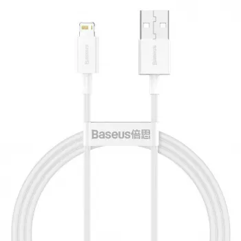 Baseus Cafule Series USB-A to Lightning kabelis 2m Balts CALYS-C02